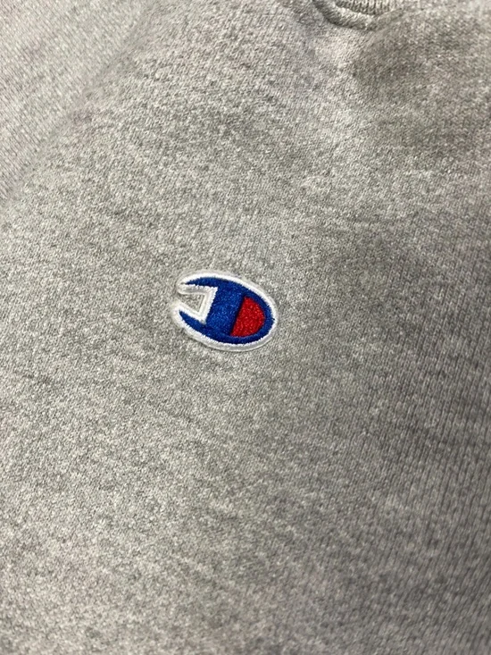 Champion Gray Reverse Weave Neon Multi-Logo Big C Hoodie Size Medium - Picture 12 of 12